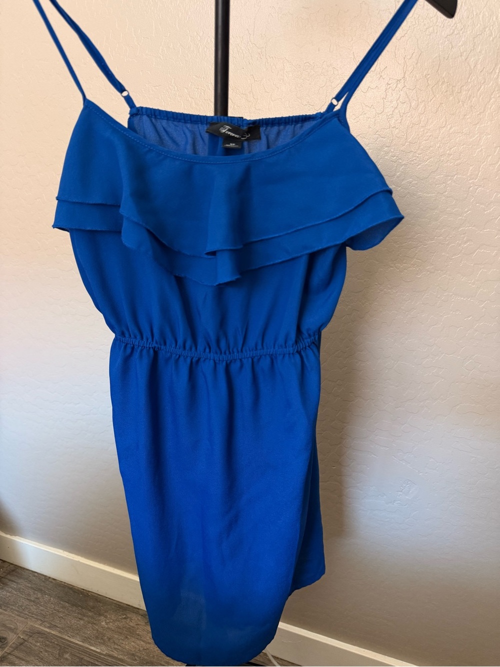 Forever 21 Royal Blue Ruffle Mini Dress